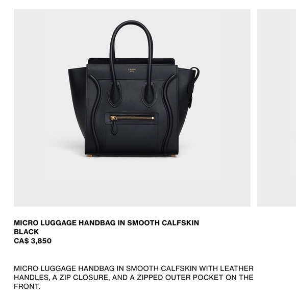 Black Celine Micro Luggage - Picture 6 of 15